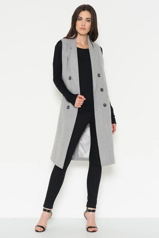 Maxi Trench Coat Vest