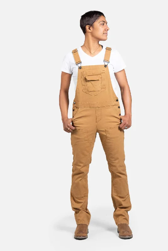 Freshley Overalls in Saddle Brown Canvas