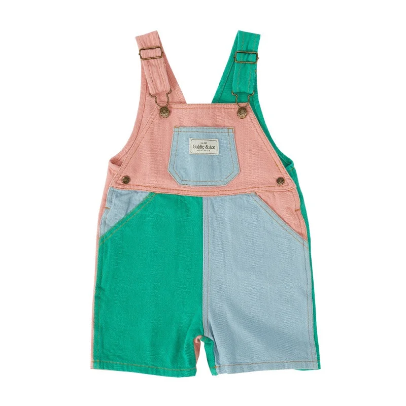 Goldie & Ace Burton Overalls - Denim/Green/Rust