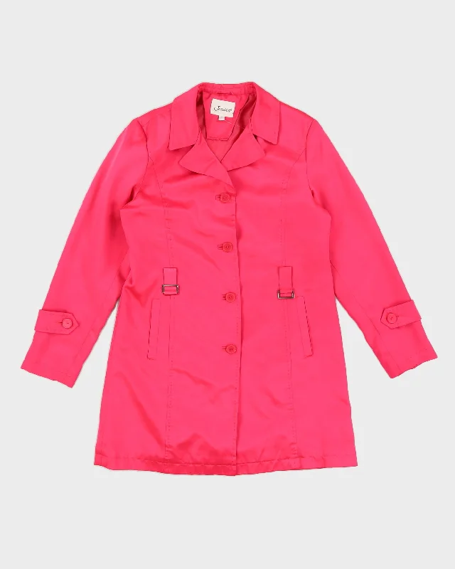 Y2K Pink Trench Coat - S