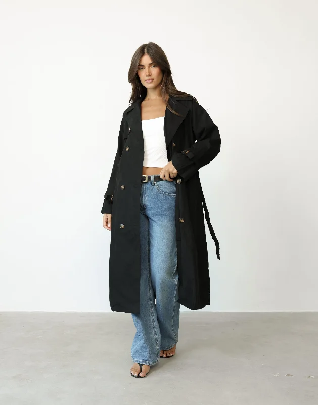 Izaiah Trench Coat (Black)