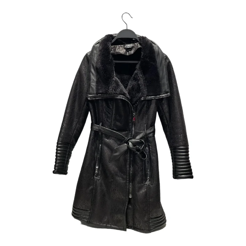 Bebe/Trench Coat/XS/Leather/BLK/