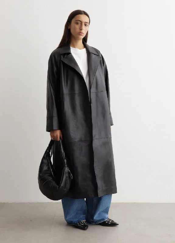 Bridges Leather Trench Coat