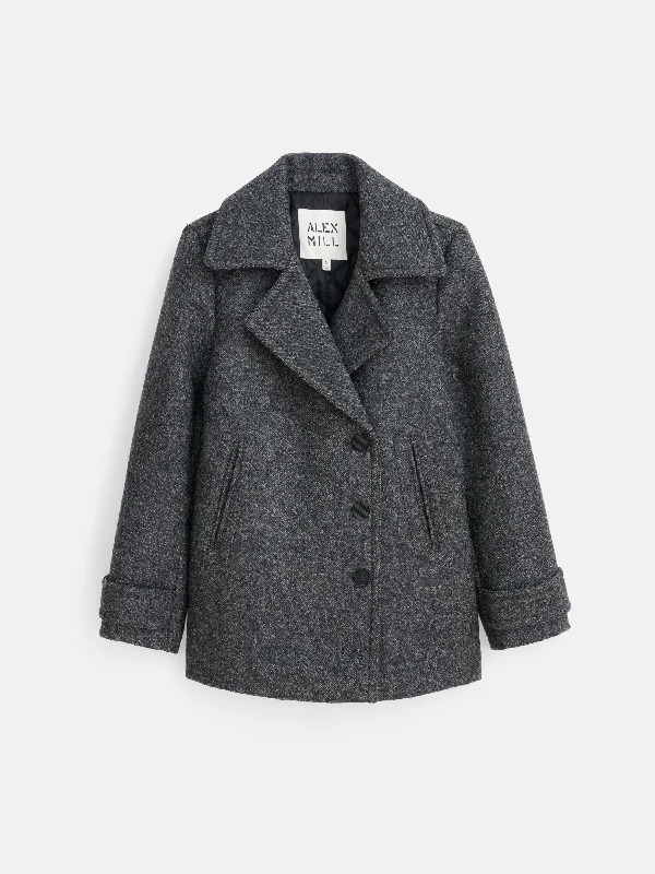 Grace Peacoat In Itallian Twill Double Wool