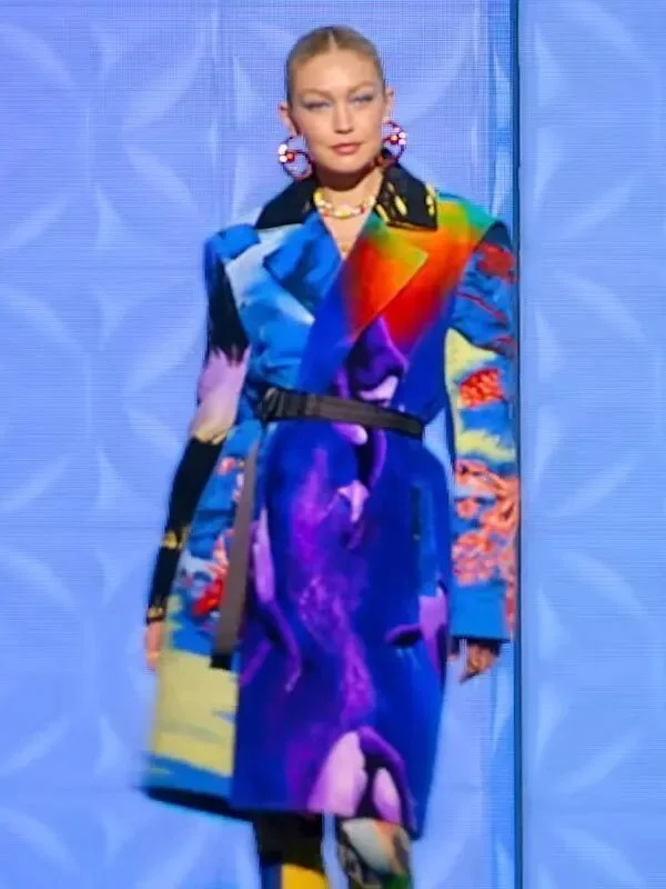 Next in Fashion Season 2 Gigi Hadid Multi Color Trench Coat