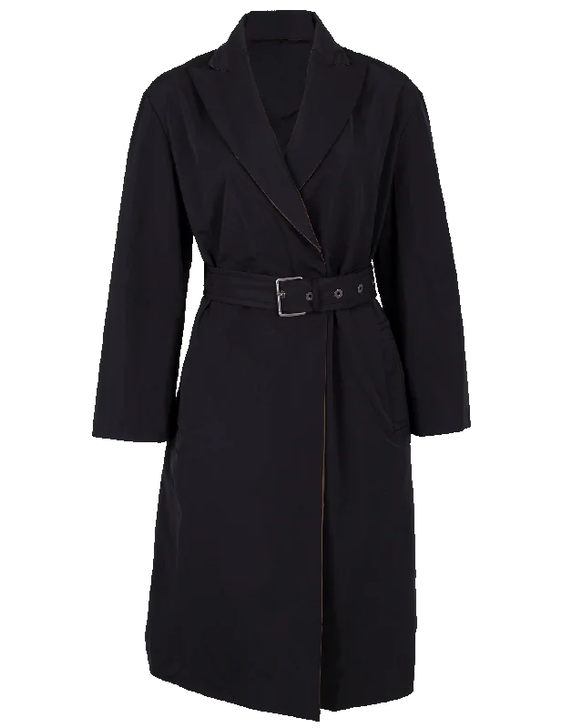 Reversible Taffeta Trench Coat