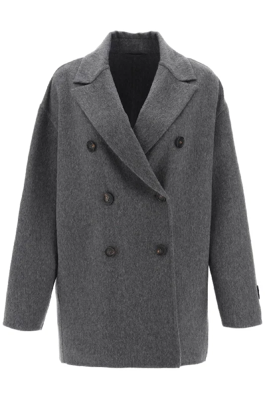 Cashmere Beaver Peacoat  - Grey