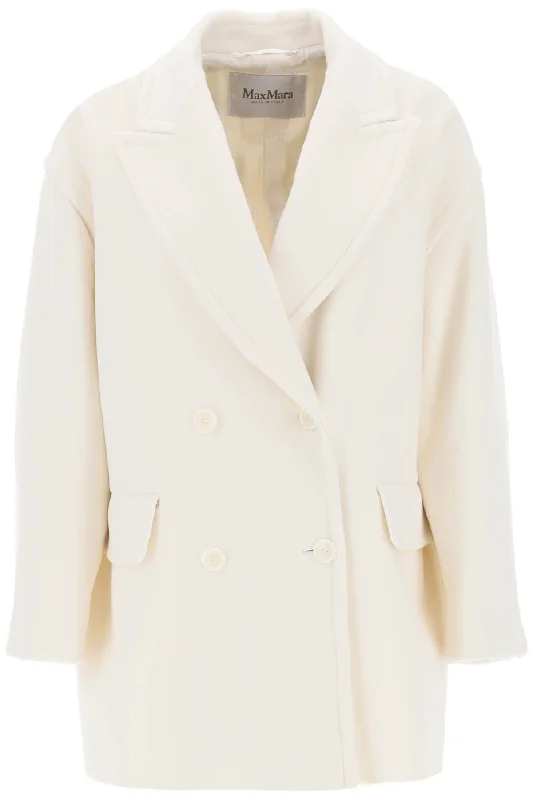 Meana Double-breasted Peacoat  - White