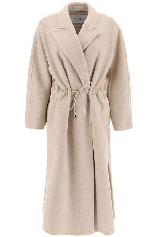 Bertone Cashmere Drawstring Coat  - Beige