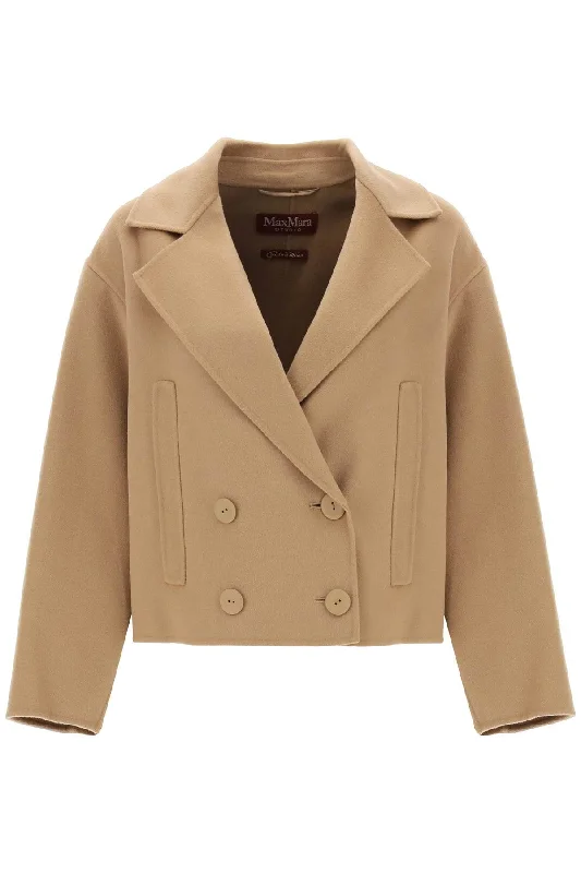 Celso Cropped Peacoat  - Beige