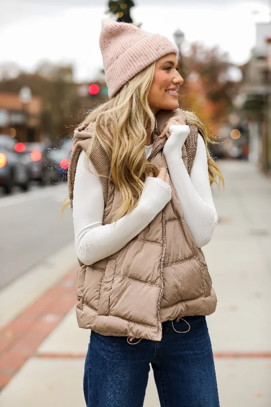 FINAL SALE - Mountainside Moments Hooded Puffer Vest