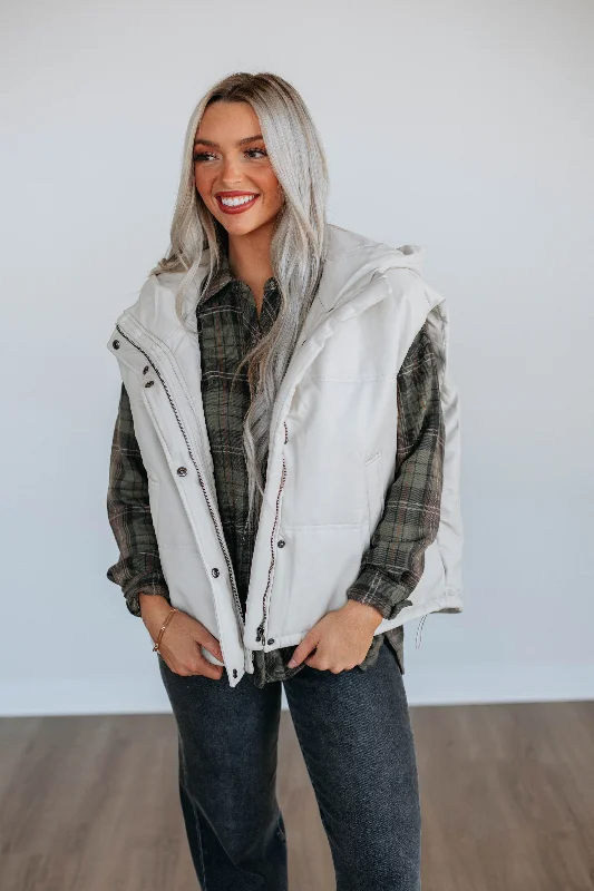 Shayne Puffer Vest - Natural